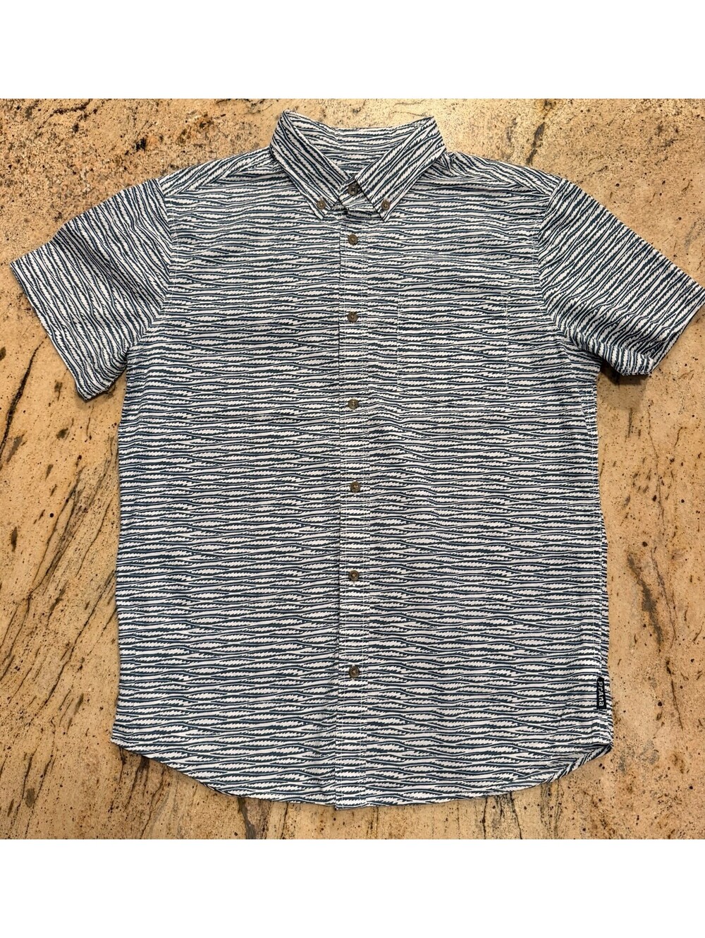 prAna Men's Zuckerfield Standard Fit Shirt-White Small